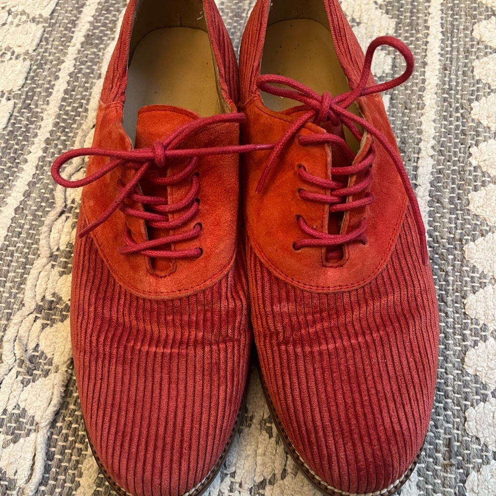 Women’s Anthropologie Red Suede Shoes